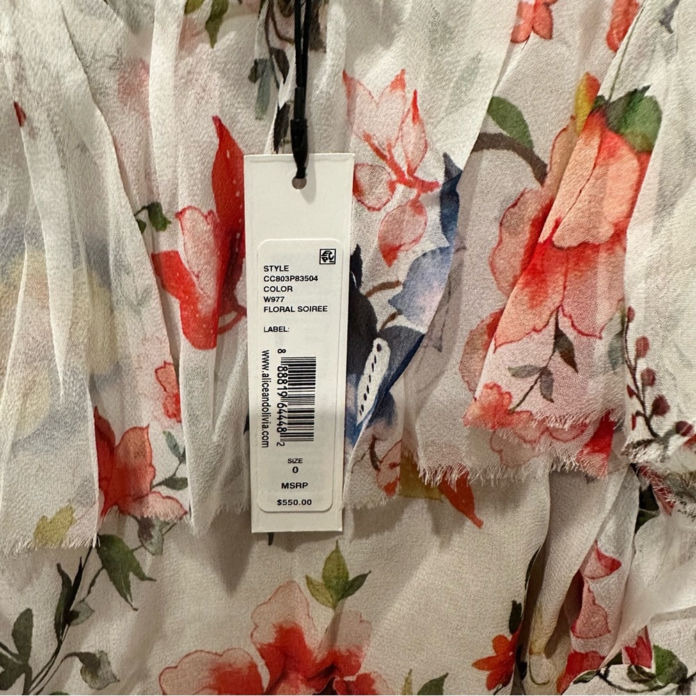 Alice and Olivia Floral Ruffle mini dress - Picture 5 of 7